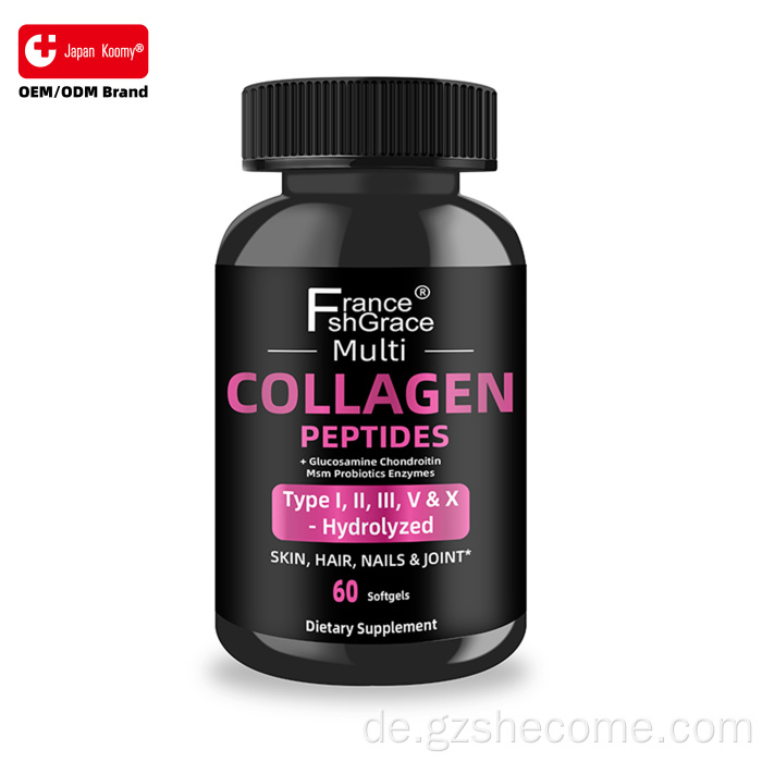 Multi-Kollagen-Peptid-Ergänzungsmittel unterstützen die Gesundheit der Haut